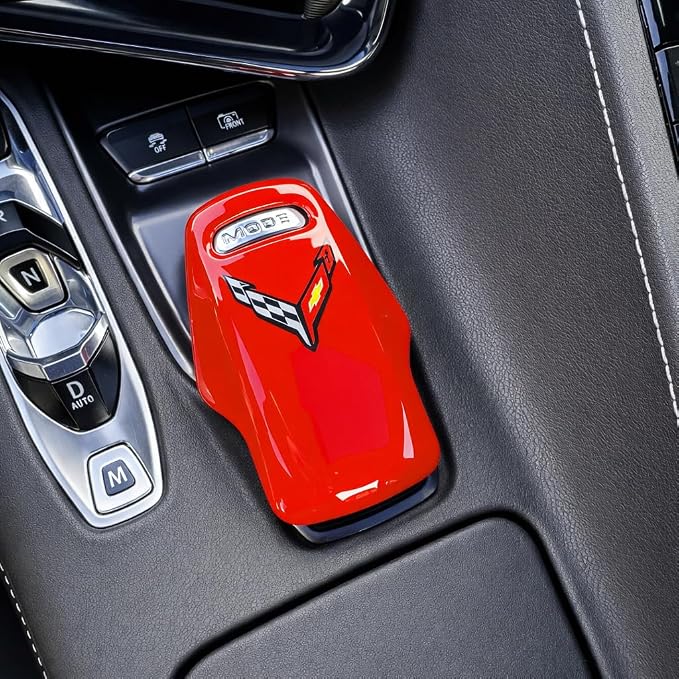 SR1 USA C8 Corvette Interior Drive Mode Selector Trim Cover Knob - Color Matched OEM-Style Upgrade - Fits 2020-2026 Corvette Stingray, Z51, Z06, E-Ray Coupe & Convertible (Torch Red)