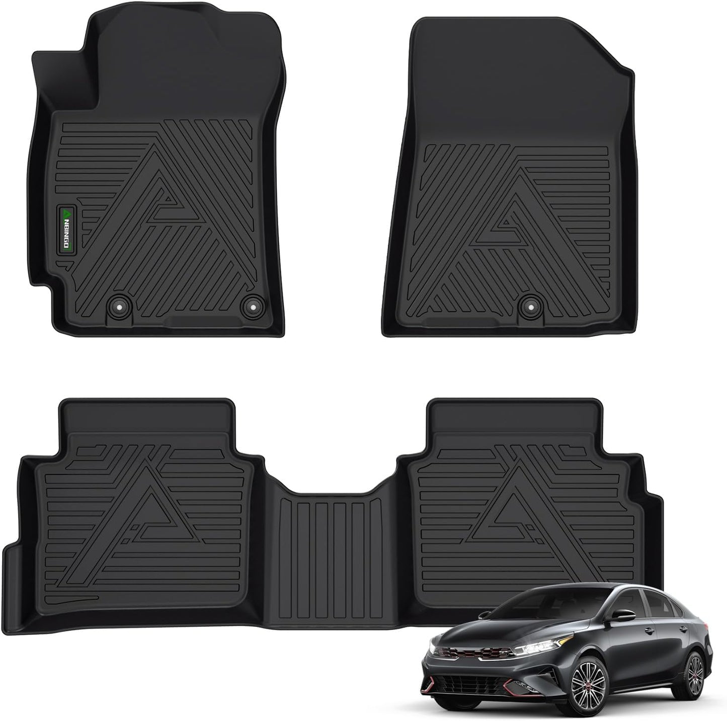 ANBINGO® Floor Mats Custom for 2019-2024 Kia Forte Waterproof Car Mats All Weather Guard Floor Liners 1st& 2nd Row Full Set, S | EX | FE | LX | LXS | GT | GT-Line