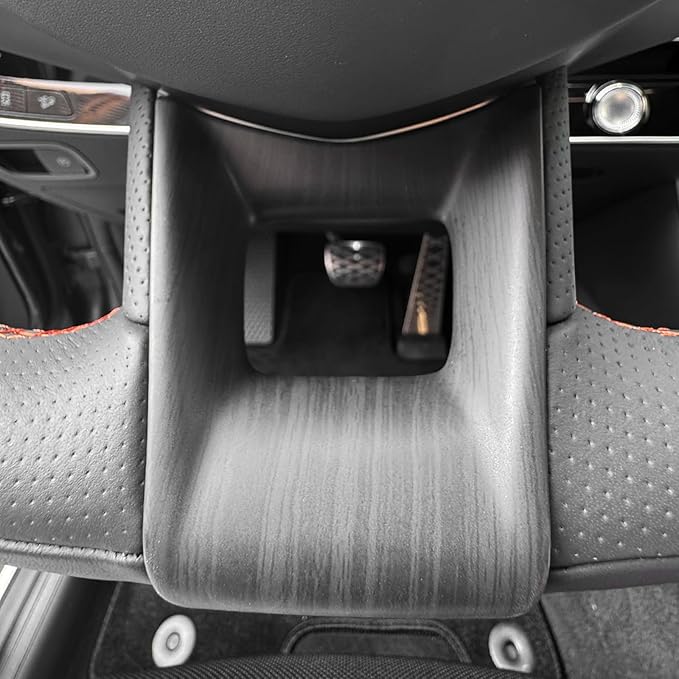ABS Car Steering Wheel Frame Cover Steering Wheel Button Panel Protection Frame Molding Trim Compatible with GV70 Sport 2025 [PE] Accessories (Wood Grain Style)