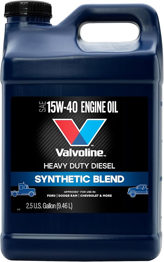 Valvoline Heavy Duty Synthetic Blend 15W-40 Diesel Engine Oil 2.5 Gallon