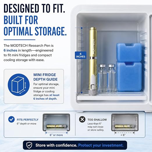 V2 Premium Metal Research Pen with Precision Dial Up to 60 Units - Professional Laboratory Instrument with Aluminum Body & Adjustable Mechanism (Gold) - MODTECH