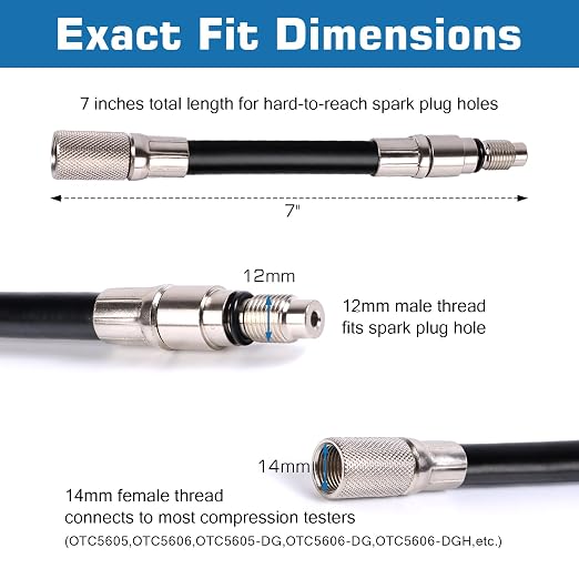 12mm Compression Tester Adapter for Ford 4.6 5.4 6.8L 2008+