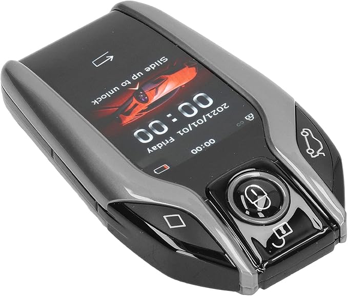 Greensen Tk800+ LCD Smart Key, Auto-Smart-Key, Uniersal Tk800 Alloy Frame, Keyless Entry, Auto-Smart-Key, Uniersal Tk800 with 15 Days Standby for Start Stop Engine Vehicles (Silver)