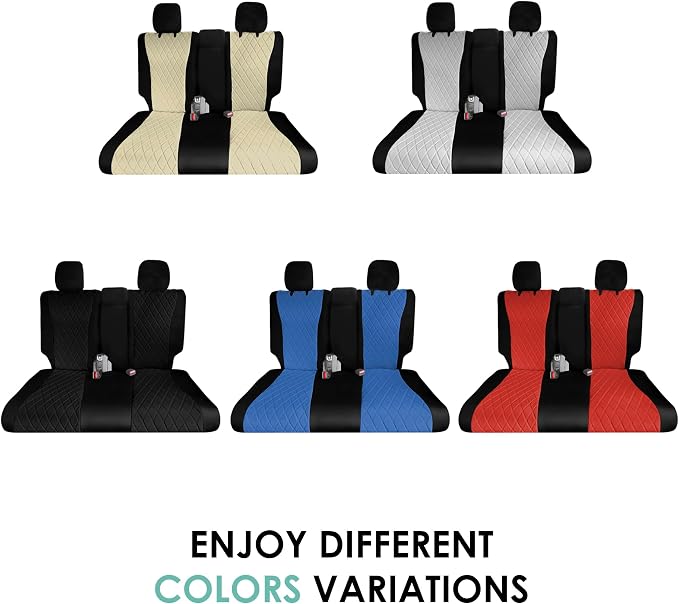 FH Group Custom Fit Car Seat Covers Specifically Made for 2016–2022 Honda Pilot, 3rd Row Set Blue Ultraflex Neoprene, Waterproof Car Seat Cover, Honda Accessories