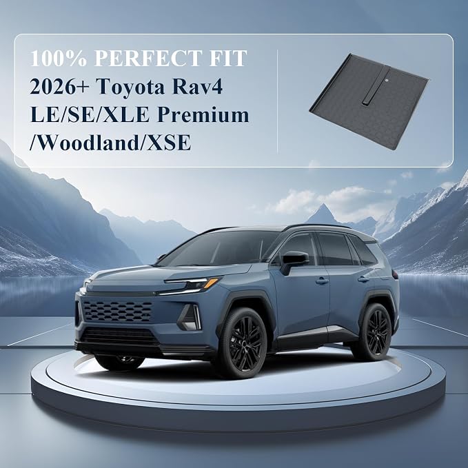 BIBIBO for New 2026 Toyota RAV4 Center Console Organizer 2026 RAV4 Wireless Charging Mat Under Navi Silicone Insert Tray 2026 Toyota RAV4 Accessories