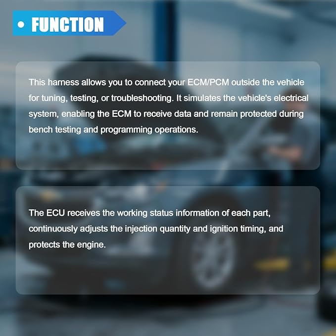 LS Gen 3 ECM PCM Bench Diagnostic Reader with 12V Power Supply, OBD2 Test Harness Compatible with 1999-2007 GM Chevy Vehicles, OBD2 Adapter Fits Mainstream Diagnostic Software
