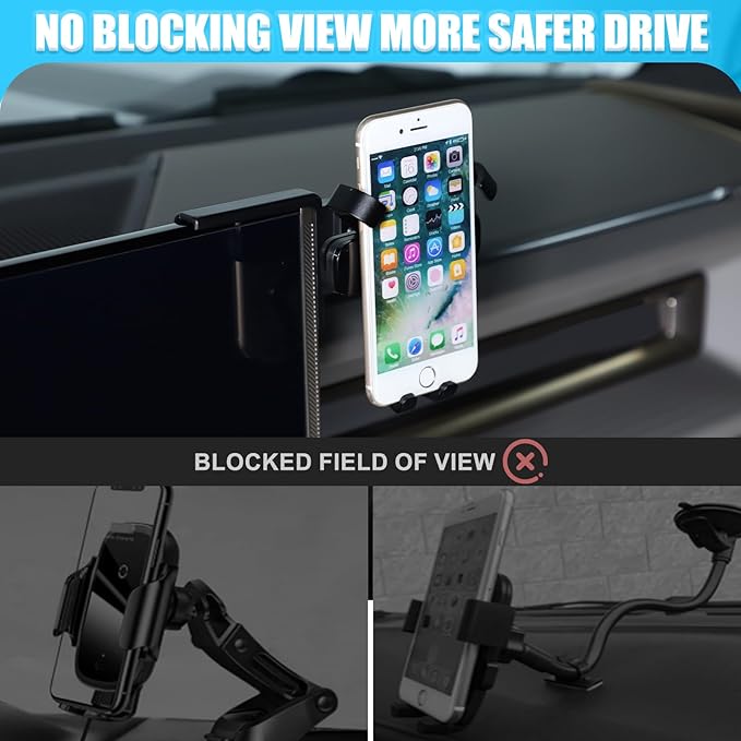 Car Phone Holder Mount for Hummer EV SUV Truck Accessories 2022-2024 2025+ Right Side of Navigation Screen Rotatable Fixed Mobile Phone Holder for Car Fit for iPhone Universally Smartphones (B)