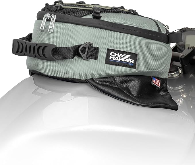 Chase Harper USA 450M Magnetic Tank Bag, Water-Resistant, Tear-Resistant, Industrial Grade Ballistic Nylon with Anti-Scratch Rubberized Polymer Bottom - Light Gray