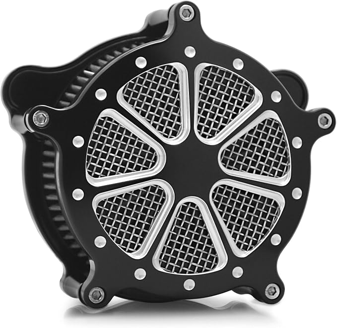 For harley air cleaner filter Sportster Softail Touring street road king glide Dyna for harley davidson air intake filters (Speed 7 style -gray filter, D-For M8 Touring/Softail 2018-UP)