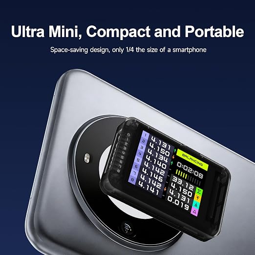 ISDT BL8 LiPo Battery Tester 2S-8S Smart Active Balancer XH2.54 Cell Voltage Tester for RC Batteries with High-Precision Color Screen App and Remote Control