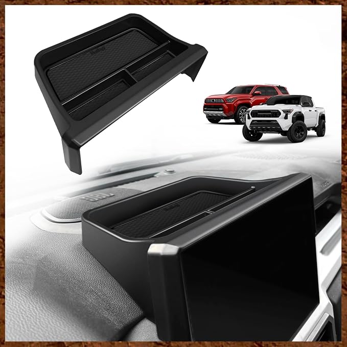 Muslogy Dashboard Storage Box & Console Organizer Compatible with 2024 2025 Tacoma & 2025 4Runner Accessories