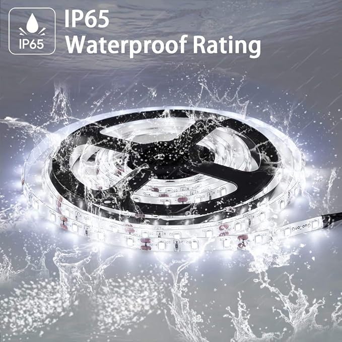 Pontoon LED Strip Lights, 12V 5M/16.4FT Waterproof Marine LED Light Boat Interior Lights, Boat Deck Light for Night Fishing, Ideal for Pontoon and Fishing Boat, Extension Cable Included (White)