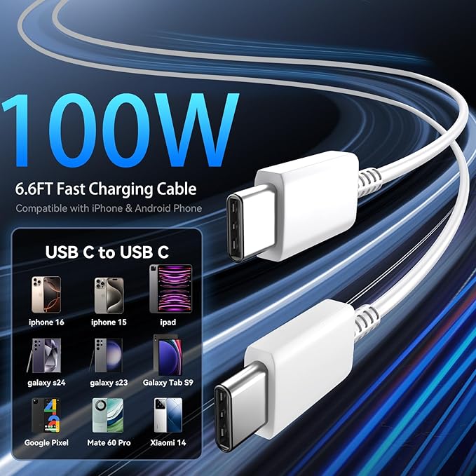 Phone 17 16 Pro Max Charger Fast Charging, 45W Super Fast USB C Charger Block with 6.6FT Charging Cable for 17 16 Pro Max/17 16 Pro/16 Plus,15 Pro Max/15 Pro/16, Android Phone