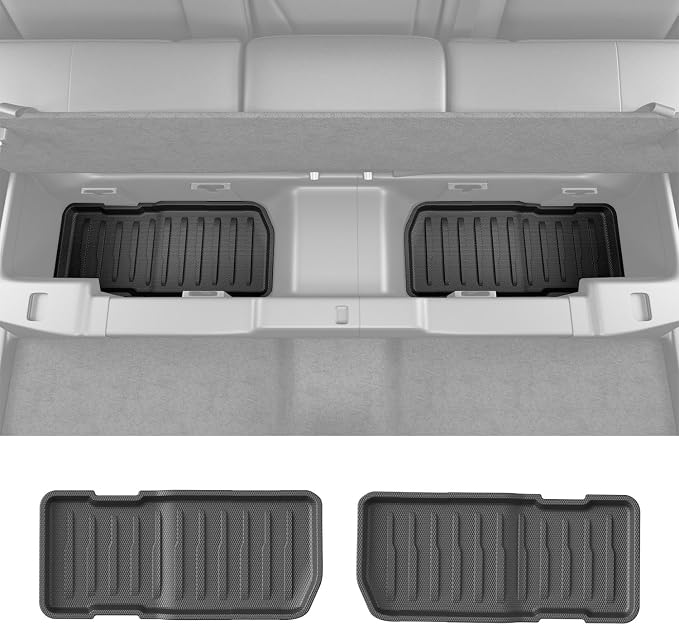 powoq 2nd Under Seat Storage Mat Compatible with 2022-2025 Ford Maverick Rear Bumper Step Pad Fuel Under Seat Organizer Liner Replacement for 2022-2025 Ford Maverick Accessories