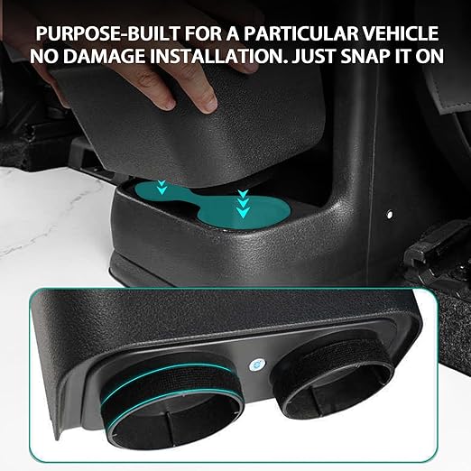 PACEWALKER for Toyota Sienna Car Trash Can Modification Waterproof in- Trash can Row Cup Holder Design for Toyota Sienna 2021-2025 Accessorie Blackwoodgrain