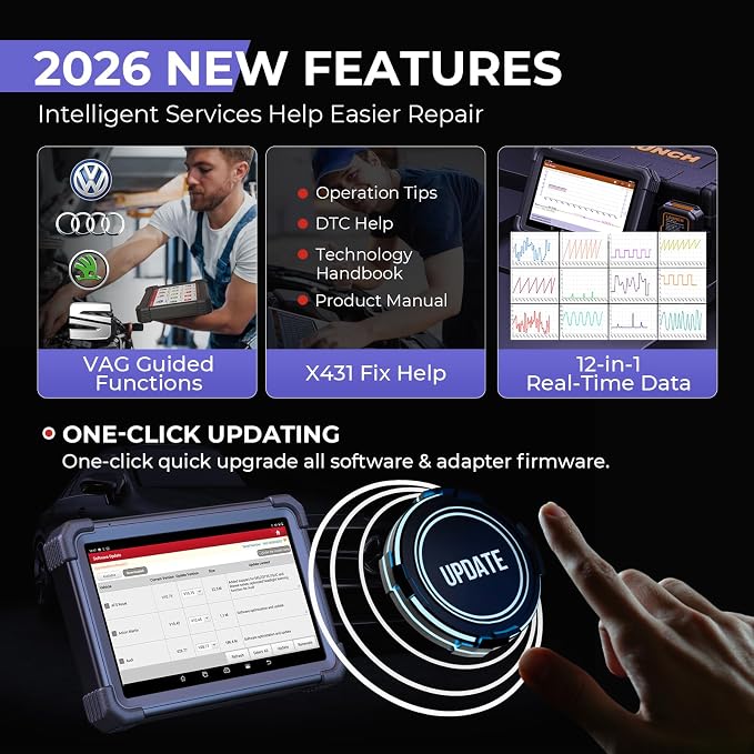 LAUNCH X431 Scanner PRO3 APEX Bidirectional Scan Tool 2026 Upgraded, OEM Topology Map, Online Coding, HD Truck, 55+ Services All-System car Diagnostics Tool,10.1 Inch, CAN FD & DoIP, FCA & Renault SGW