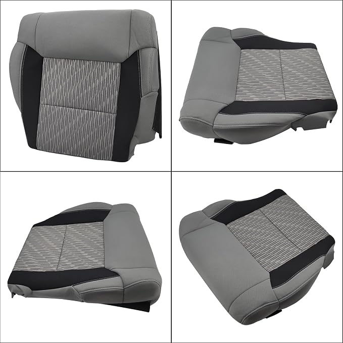 GXYWADY Front Driver Bottom Cloth Seat Cover Gray-Black Replacement for Tundra 2014 2015 2016 2017 2018 2019 2020 2021