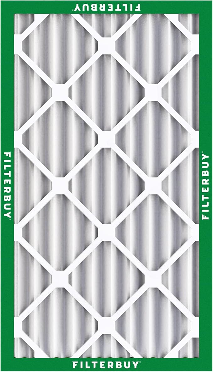 Filterbuy 8x24x4 Air Filter MERV 8 Essential Dust & Allergy Defense (2-Pack), Electrostatic Pleated HVAC AC Furnace Filters Replacement (Actual Size: 8.00 x 24.00 x 3.63)