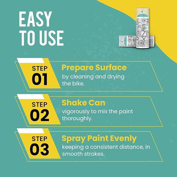 Spray.Bike Spray Paint | Designed Mainly for Bicycles | Multi-Use Acrylic Spray Paint for Metal, Plastic | High Coverage Bike Paint, 400ml