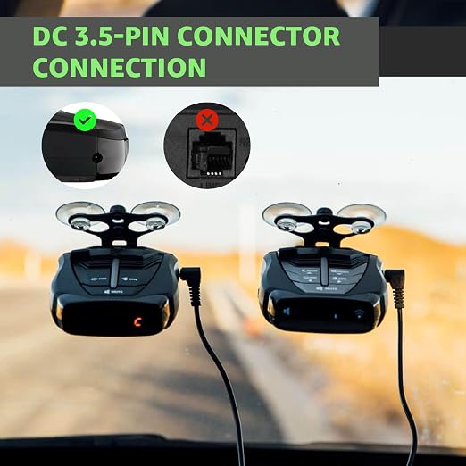 OBDII to Barrel Connector Cable for Cobra Radar Detectors OBDII to DC3.5 – Suit for Cobra RAD 480i 700i 490i 380 450 350