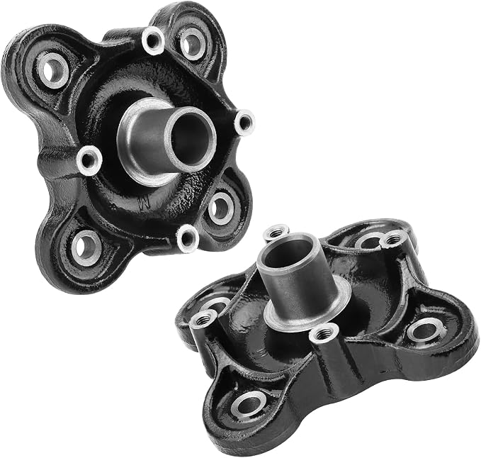 2 Pcs Rear Wheel Hub Machined Black Compatible With Polaris Ranger 900 1000 570-Full-Size Diesel HST Brutus Pro-XD GEM-eM1400 M1400-Gas