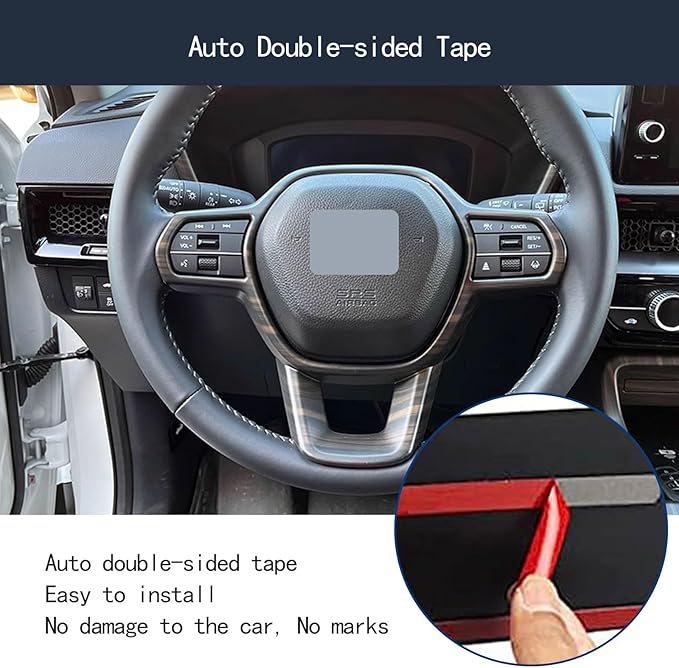 Interior Button Panel Cover Trims Surround Frame Cover Trim Compatible with Honda Accord 2023 2024 Interior Car Accessories ABS 1PC(Peach Wood Style)