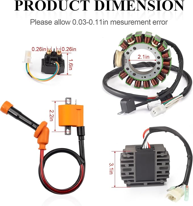 Stator & Relay Ignition Coil Regulator Rectifier w/Gasket for Yamaha Grizzly 600 YFM600FWAK 1998
