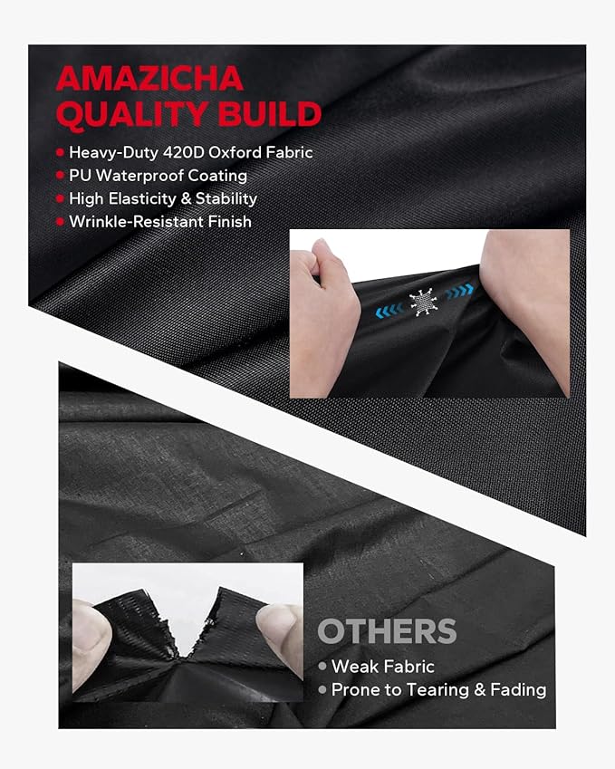 Amazicha Motorcycle Cover with Side Top Box Compatible with Harley Davidson Touring Ultra Limited Street Glide Road Glide Electra Glide, Waterproof Motorcycle Cover Outdoor Storage All Weather