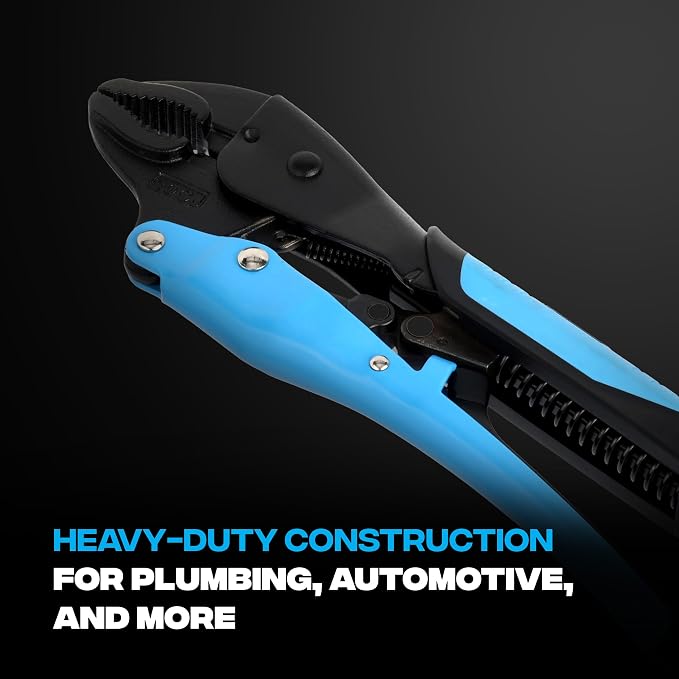 OX Pro 10 in Auto-Adjust Curve Jaw Pliers with Soft Grip | Auto-adjusting mechanism with pressure screw - ideal for plumbing, automotive & DIY tasks