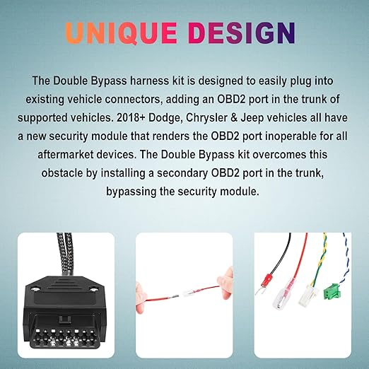 Double Bypass | Trunk-Mount Security Bypass Cable Kit Compatible with Dodge Charger, Challenger, Chrysler 300 2018-2024