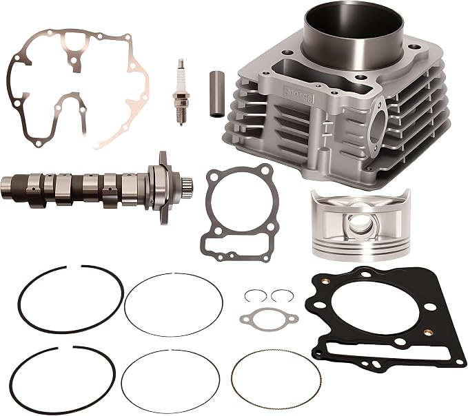 Cylinder Piston Gasket Camshaft Top End Kit Fit for Honda TRX400 XR400R 1996-2004 Fit for Honda Sportrax TRX400EX 1999-2009 Fits for Honda TRX400X 2012-2014 OE# 12100-KCY-670 14000-HN1-A70