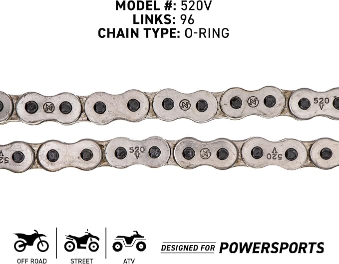 NICHE Drive Sprocket Chain Combo for Suzuki QuadSport Z400 LT-Z400 Front 14 Rear 40 Tooth 520V O-Ring 96 Links