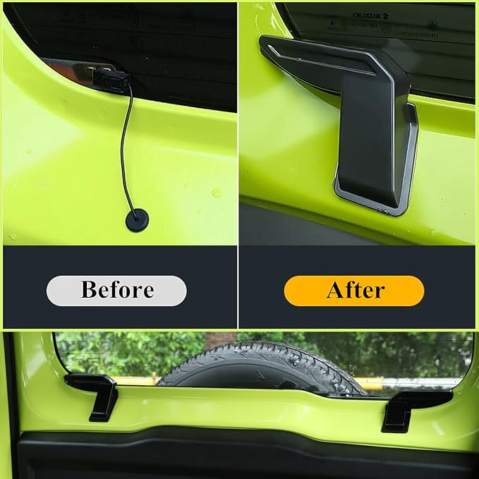 YOCTM 2-PACK ABS Rear Windshield Heating Wire Protection Cover Compatible with Suzuki Jimny 2019 2020 2021 2022 2023 2024 2025 JB64 JB74W Black Protector Cover Trim (Black)