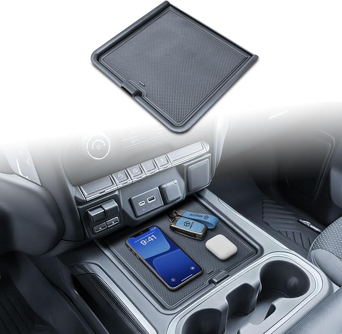 EDBETOS Red Full Size Center Console Organizer and Center Console Tray Fit 2019-2022 Chevy Silverado/GMC Sierra 1500 and 2020-2022 2023 Silverado/Sierra 2500HD 3500HD