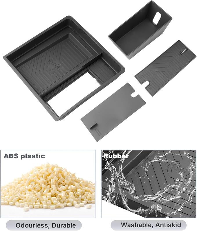 SKTU for 2024 2025 2026 GMC Acadia Center Console Organizer for 2024 2025 2026 GMC Acadia (Elevation/AT4) Front Console Tray 2024 2025 2026 Acadia Accessories ABS Durable Insert Tray (Not for Denali)