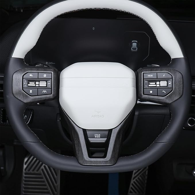 Car Steering Wheel Covers Steering Wheel Button Panel, Protection Frame Molding Trim, Steering Wheel Cover for KIA K4 GT 2024-2026 Accessories (Wood Grain)