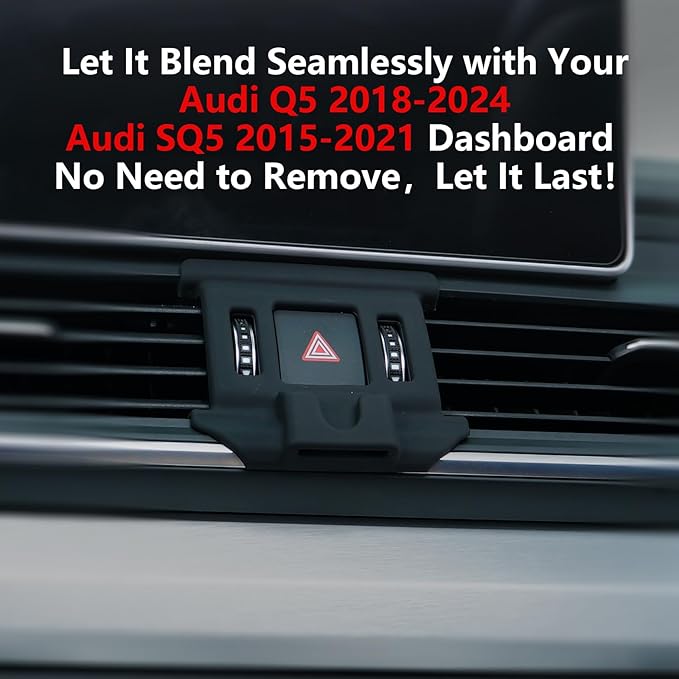 CLEC for Audi Q5 2018-2025 Magnetic Wireless Car Charger Phone Holder Mount Custom Fit for Q5 2018-2025 15W Fast Charging Car Phone Holder Wireless Charger