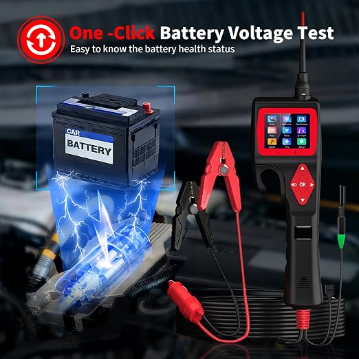 P200 Automotive Circuit Tester, 9-30V Power Circuit Probe Kit with Smart Hook, Oscilloscope Multimeter, Car Electrical Diagnostic Tool for Injector Test, Component Activation, Short Circuit Locator
