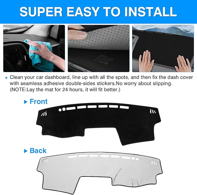 Autorder Dashboard Cover Mat for 2000-2006 Toyota Camry Accessories Dash Cover Upgrade Velvet Dash Mat Sunshade Glare UV Rays Protector