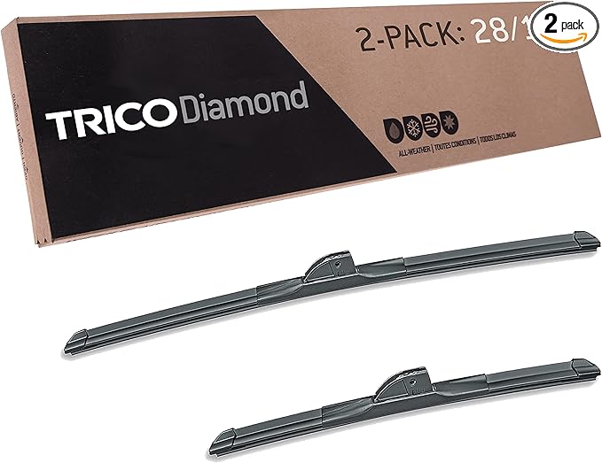 TRICO Diamond 28" + 17" Super Premium Automotive Replacement Windshield Wiper Blades (Set of 2), Passenger and Driver Side All-Weather Beam Wiper Blades for Select Vehicle Models (Item #25-2817)