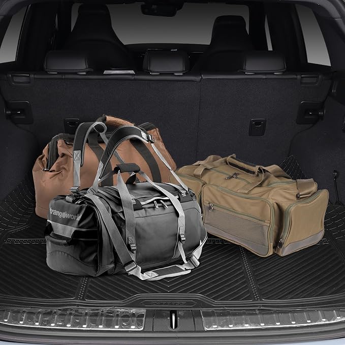 CAR PASS Black Rubber Car Floor Mats & Cargo Liners, All Weather Car Mats & Trunk Mats,Waterproof Automotive Floor Mats Trim to Fit for Most Cars Sedans SUVs Vans, Durable Heavy Duty Anti-Slip,Black
