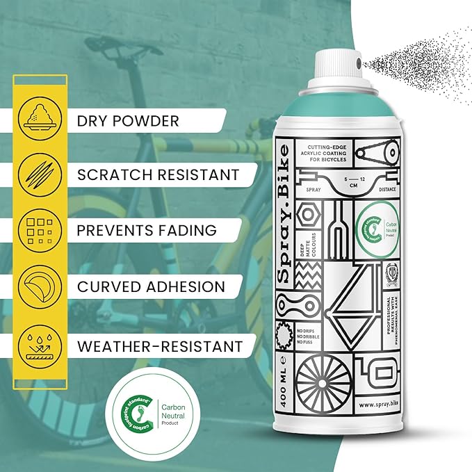 Spray.Bike Spray Paint | Designed Mainly for Bicycles | Multi-Use Acrylic Spray Paint for Metal, Plastic | High Coverage Bike Paint, 400ml