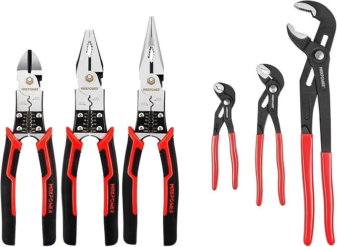 MAXPOWER Water Pump Pliers and Multifunctional Pliers Set