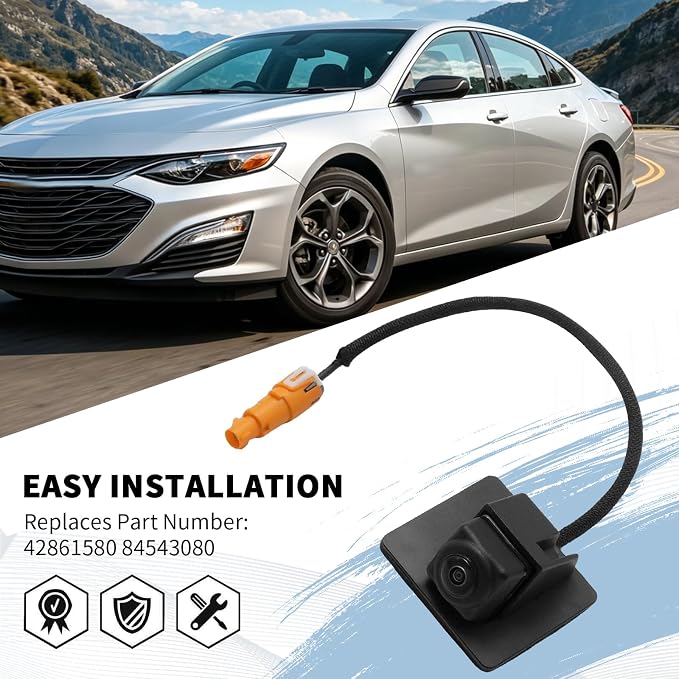 VIKKSAER 84543080 Backup Rear View Camera, Replacement for Chevrolet Malibu 2023-2024 1.5L 4Cyl, Replaces 42861580