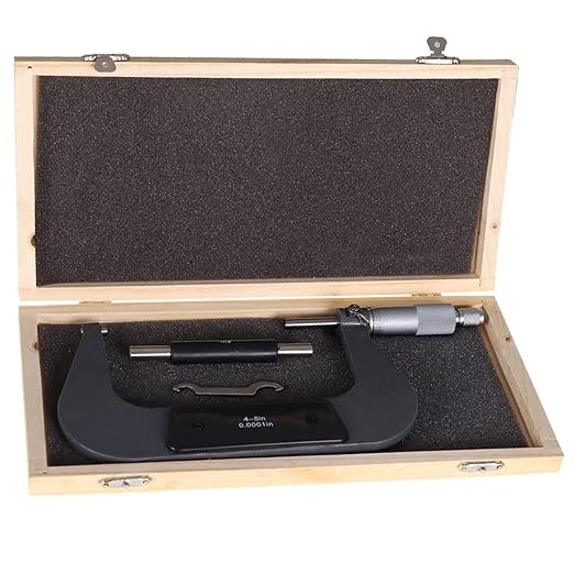 4-5" Accuracy Outside Micrometer 0.0001" Carbide Tipped for Precision Measurement Work