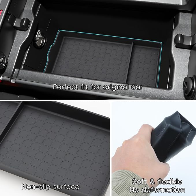 Auovo 6PCS for Toyota RAV4 2026 Accessories Center Console Organizer&Cup Holder&Wireless Charging Mat &Lower Protective Pad