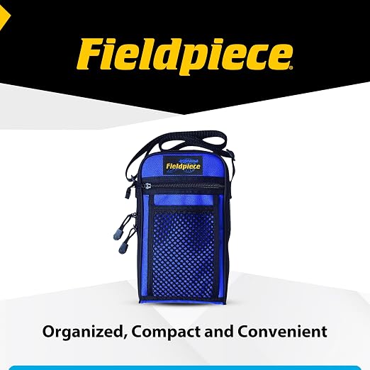 Fieldpiece - ANC1 Deluxe Meter Case - Padded HVAC Meter Case with 4 Pockets, Rugged Nylon Tool Pouch with Zipper and Shoulder Strap - Includes HS30 Series Stick Meters