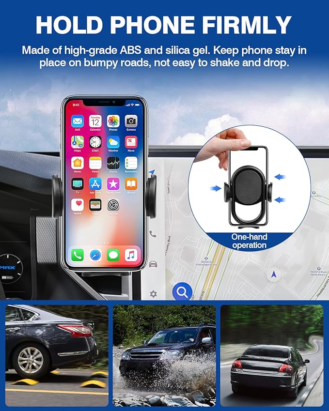 Autorder Car Phone Holder for Toyota Tundra 2022-2026/Sequoia 2023-2026 Accessories Phone Mount 14-Inch Screen Cell Phone Automobile Cradles Hands-Free 360 Degree Rotation