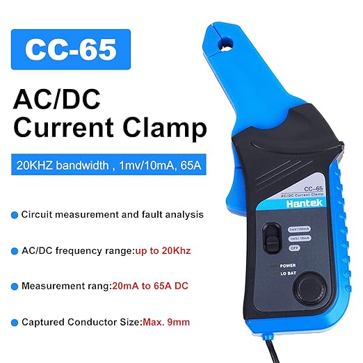 CC-65 AC/DC Current Clamp Digital Multimeter 20KHz Bandwidth with BNC Plug