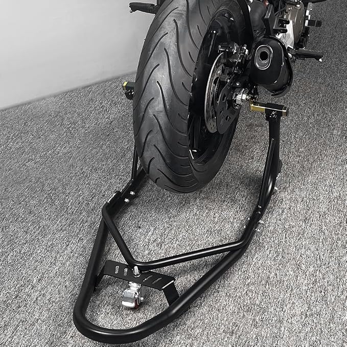 Xitomer Mobile Paddock Motorcycle Stand Dolly, Universal Motorcycle Lift, Adjustable Motorcycle Stand Lift Motorcycle Wheel Stand